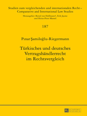 cover image of Türkisches und deutsches Vertragshändlerrecht im Rechtsvergleich